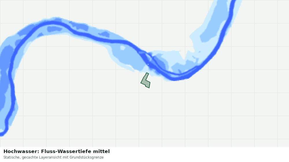 Statische Kartenansicht: Hochwasser: Fluss-Wassertiefe mittel