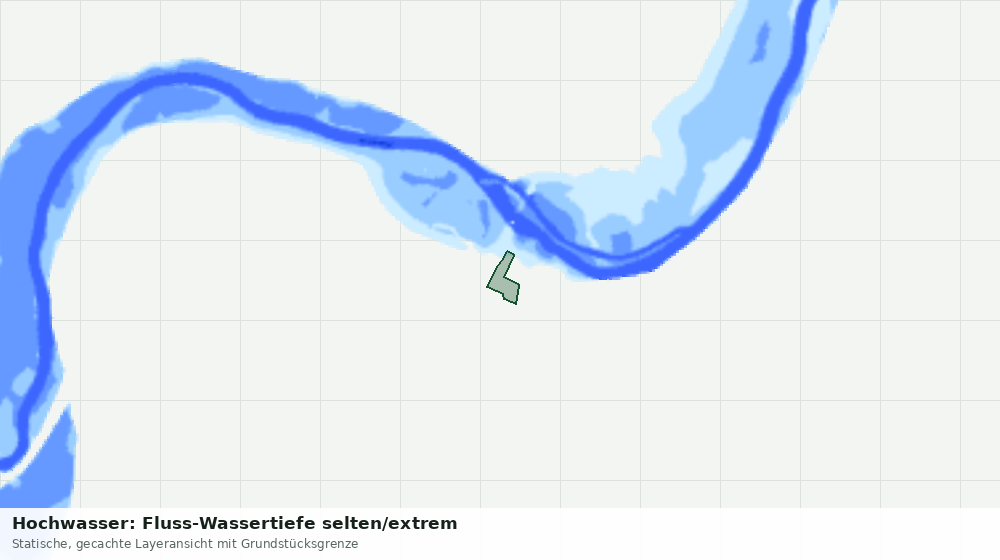 Statische Kartenansicht: Hochwasser: Fluss-Wassertiefe selten/extrem