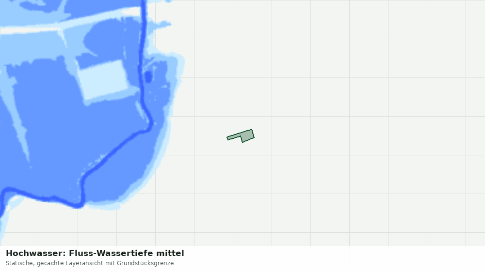 Statische Kartenansicht: Hochwasser: Fluss-Wassertiefe mittel