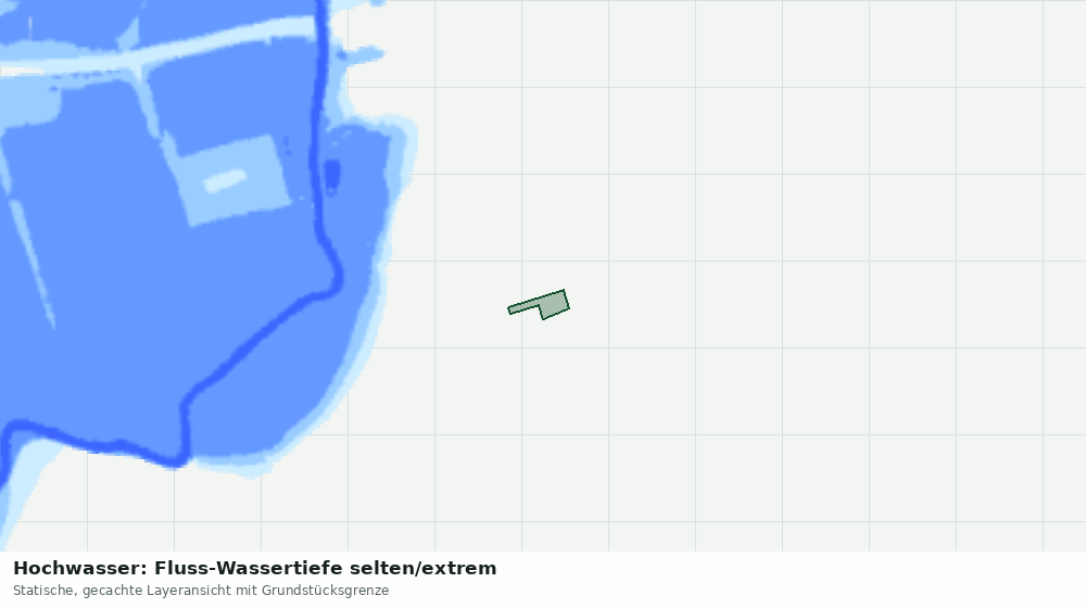 Statische Kartenansicht: Hochwasser: Fluss-Wassertiefe selten/extrem