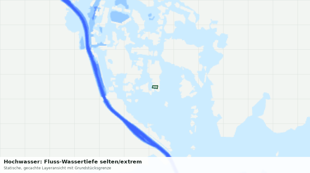Statische Kartenansicht: Hochwasser: Fluss-Wassertiefe selten/extrem