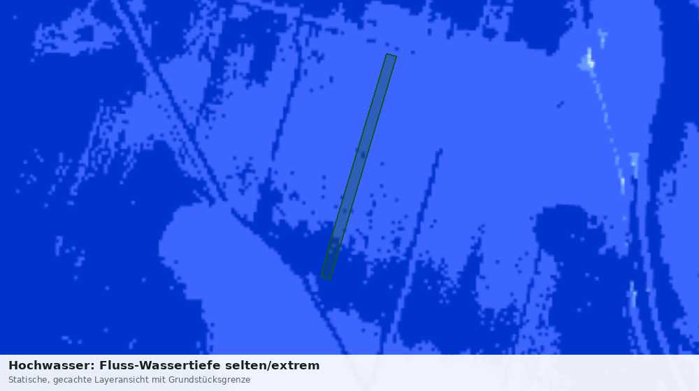 Statische Kartenansicht: Hochwasser: Fluss-Wassertiefe selten/extrem