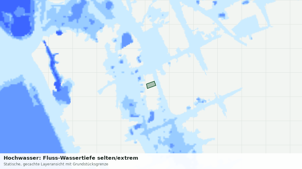 Statische Kartenansicht: Hochwasser: Fluss-Wassertiefe selten/extrem
