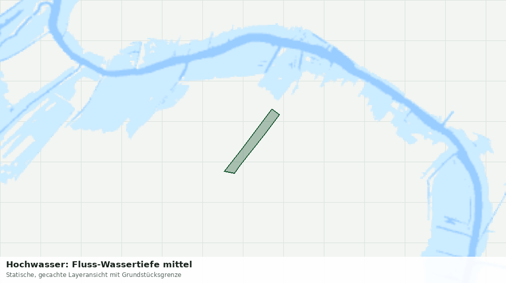 Statische Kartenansicht: Hochwasser: Fluss-Wassertiefe mittel