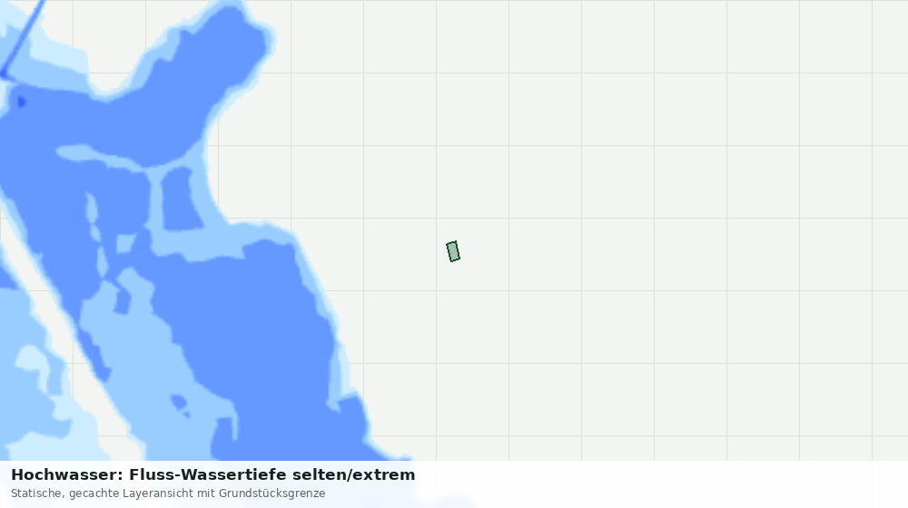 Statische Kartenansicht: Hochwasser: Fluss-Wassertiefe selten/extrem