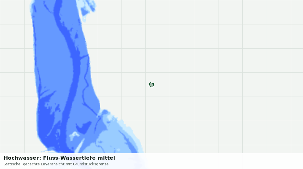 Statische Kartenansicht: Hochwasser: Fluss-Wassertiefe mittel