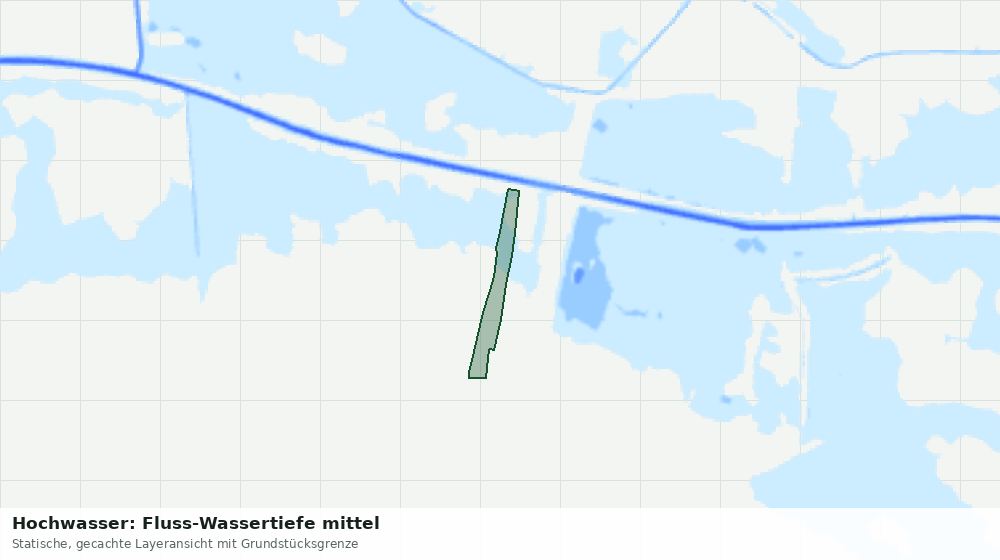 Statische Kartenansicht: Hochwasser: Fluss-Wassertiefe mittel