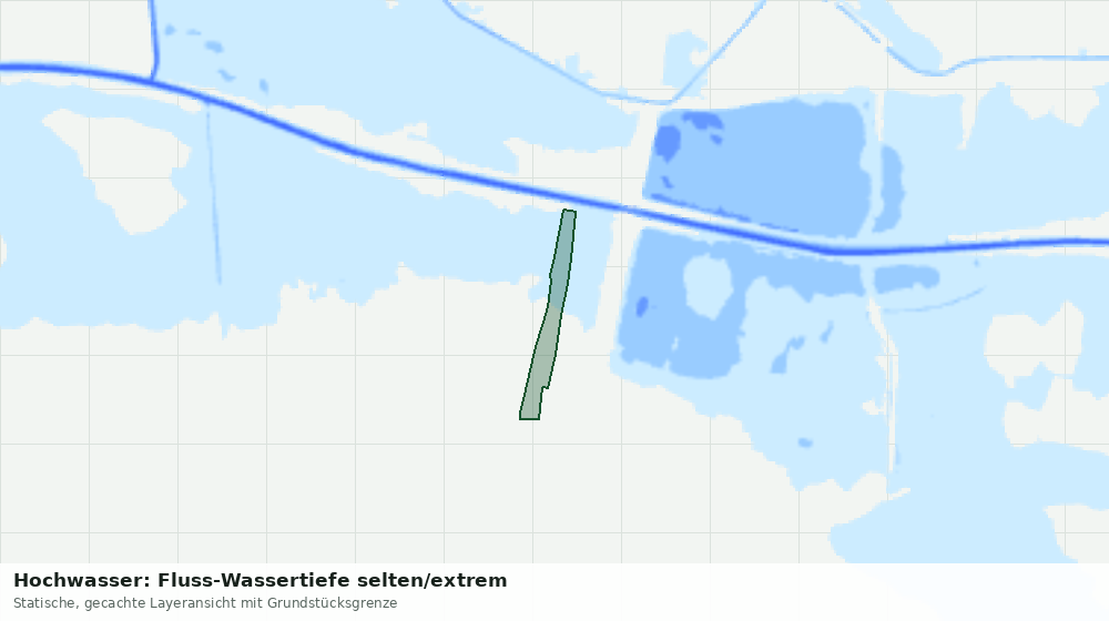 Statische Kartenansicht: Hochwasser: Fluss-Wassertiefe selten/extrem