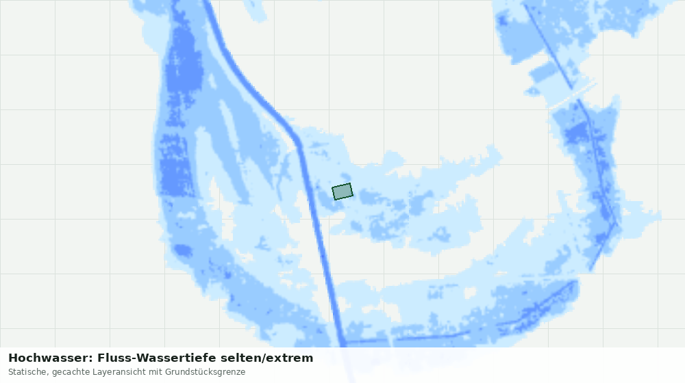 Statische Kartenansicht: Hochwasser: Fluss-Wassertiefe selten/extrem
