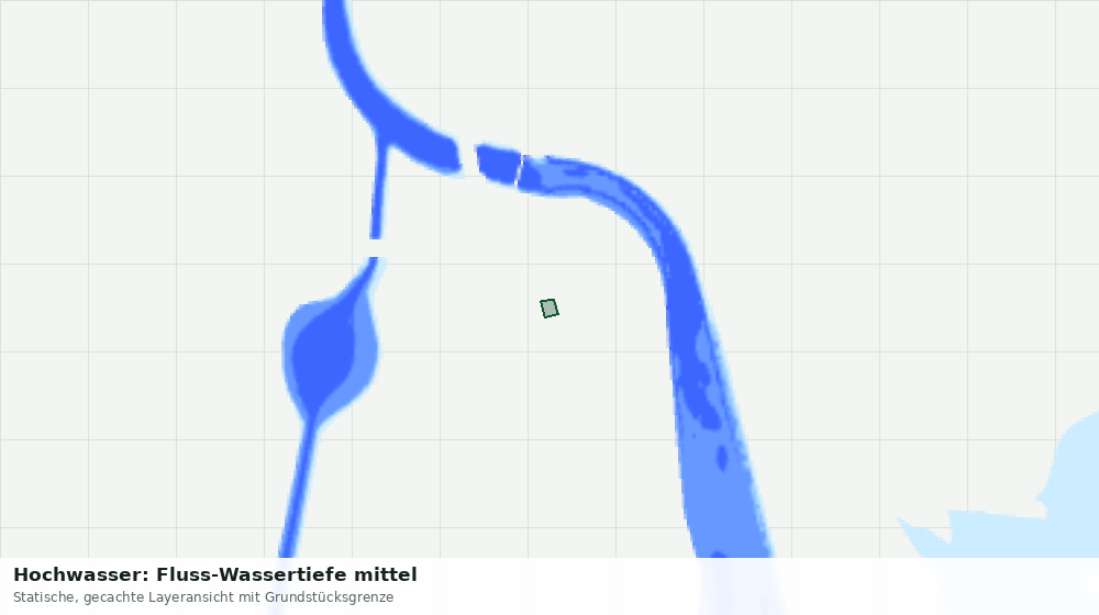 Statische Kartenansicht: Hochwasser: Fluss-Wassertiefe mittel