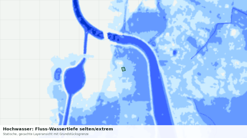 Statische Kartenansicht: Hochwasser: Fluss-Wassertiefe selten/extrem