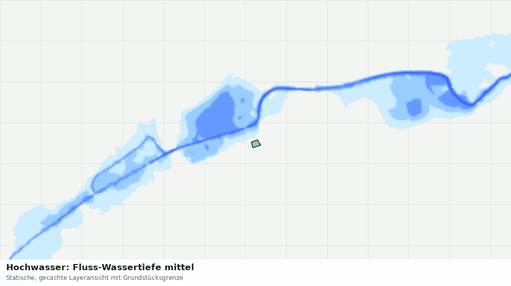 Statische Kartenansicht: Hochwasser: Fluss-Wassertiefe mittel