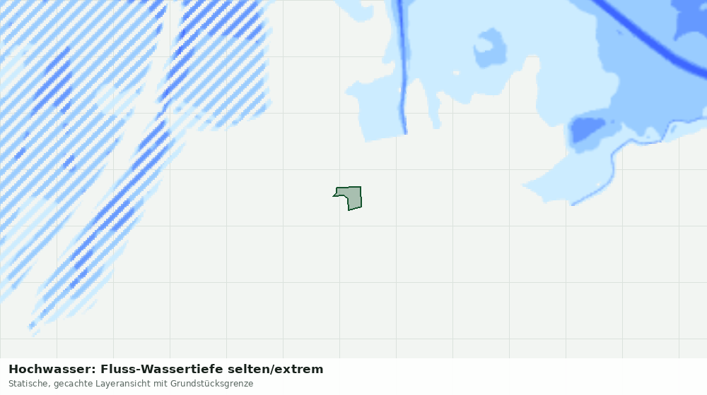 Statische Kartenansicht: Hochwasser: Fluss-Wassertiefe selten/extrem
