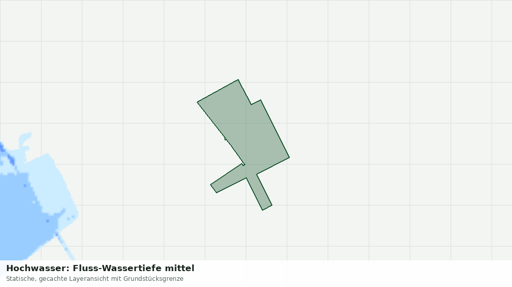 Statische Kartenansicht: Hochwasser: Fluss-Wassertiefe mittel