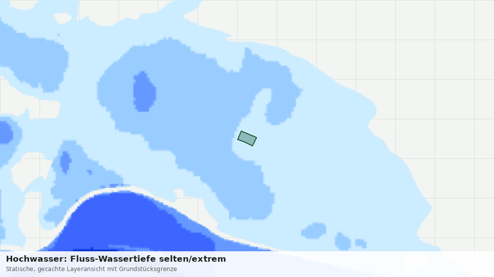Statische Kartenansicht: Hochwasser: Fluss-Wassertiefe selten/extrem