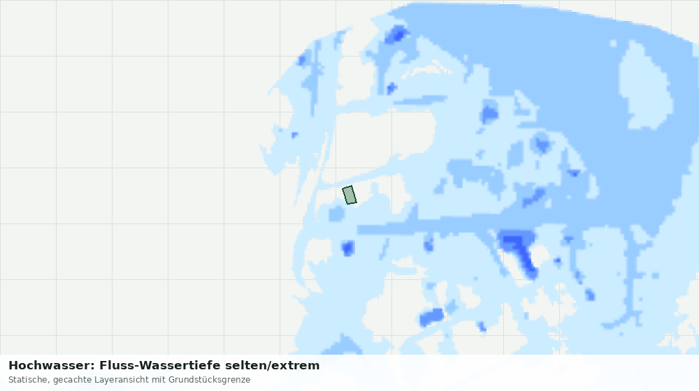 Statische Kartenansicht: Hochwasser: Fluss-Wassertiefe selten/extrem