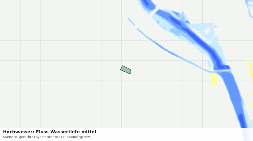 Statische Kartenansicht: Hochwasser: Fluss-Wassertiefe mittel