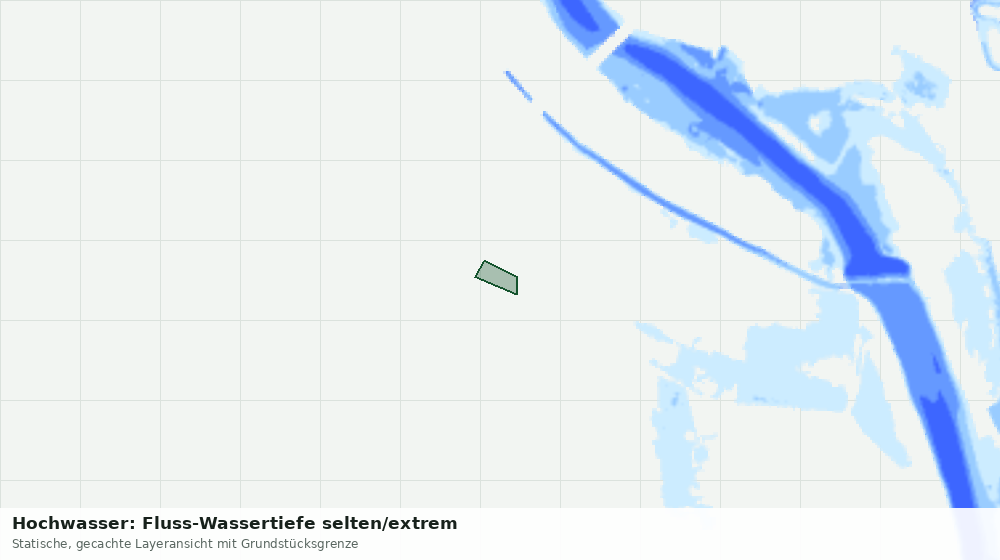Statische Kartenansicht: Hochwasser: Fluss-Wassertiefe selten/extrem