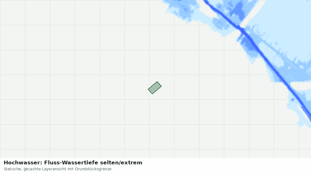 Statische Kartenansicht: Hochwasser: Fluss-Wassertiefe selten/extrem
