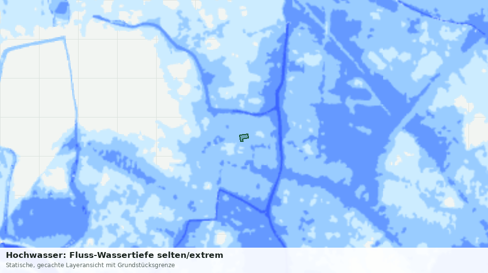 Statische Kartenansicht: Hochwasser: Fluss-Wassertiefe selten/extrem