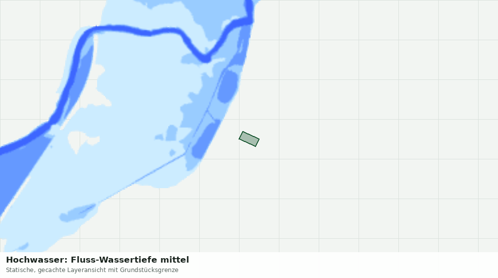 Statische Kartenansicht: Hochwasser: Fluss-Wassertiefe mittel