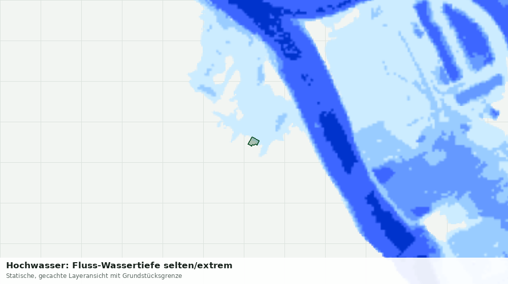 Statische Kartenansicht: Hochwasser: Fluss-Wassertiefe selten/extrem