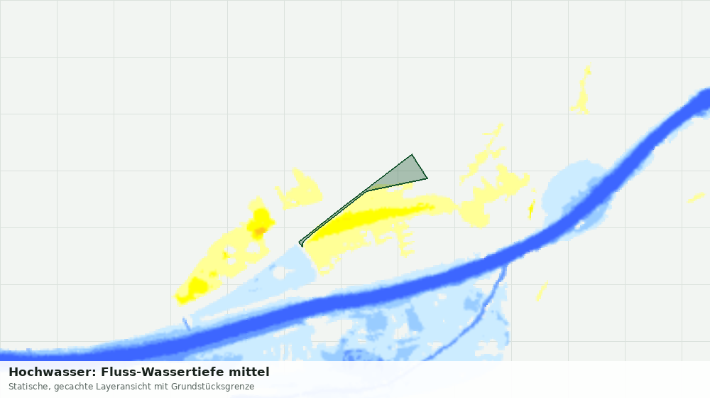 Statische Kartenansicht: Hochwasser: Fluss-Wassertiefe mittel
