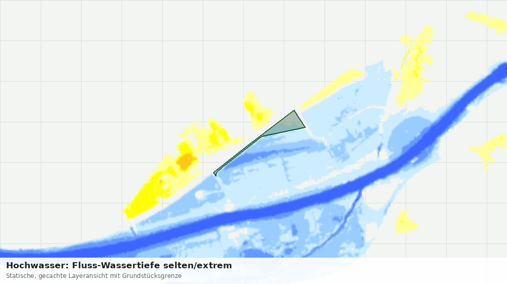Statische Kartenansicht: Hochwasser: Fluss-Wassertiefe selten/extrem