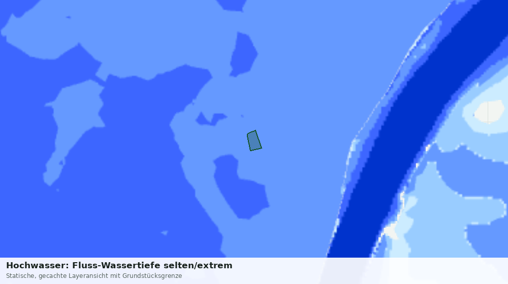 Statische Kartenansicht: Hochwasser: Fluss-Wassertiefe selten/extrem