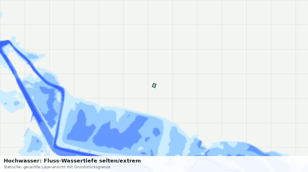 Statische Kartenansicht: Hochwasser: Fluss-Wassertiefe selten/extrem