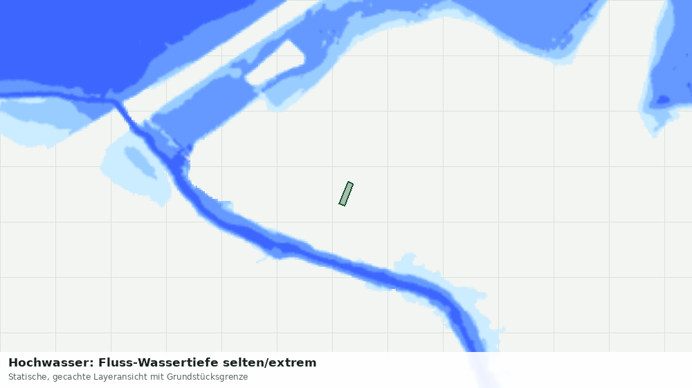 Statische Kartenansicht: Hochwasser: Fluss-Wassertiefe selten/extrem