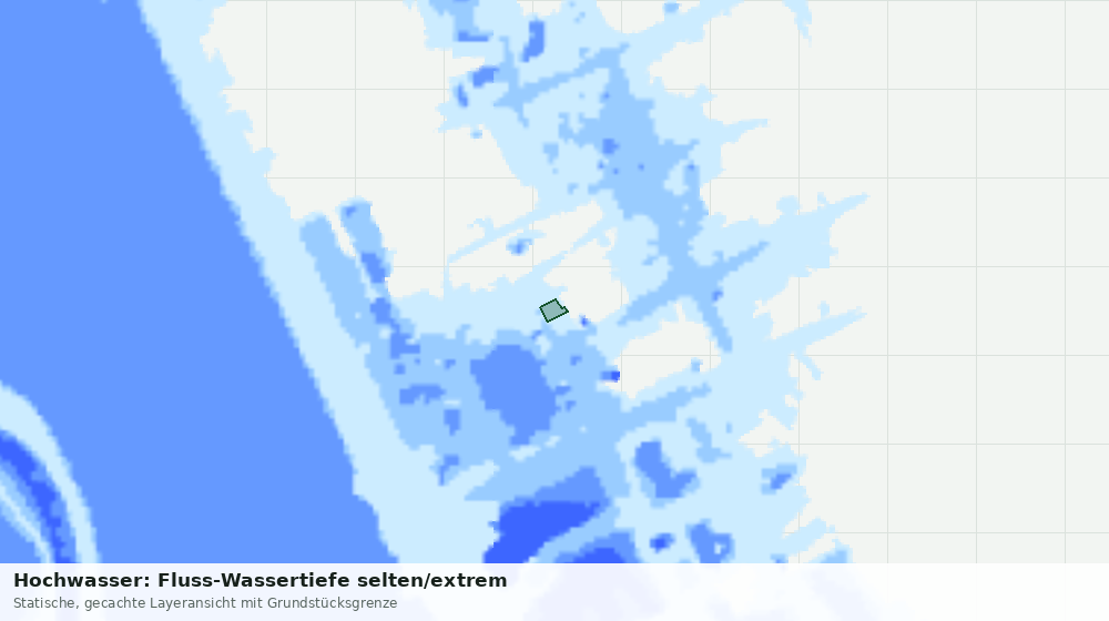 Statische Kartenansicht: Hochwasser: Fluss-Wassertiefe selten/extrem