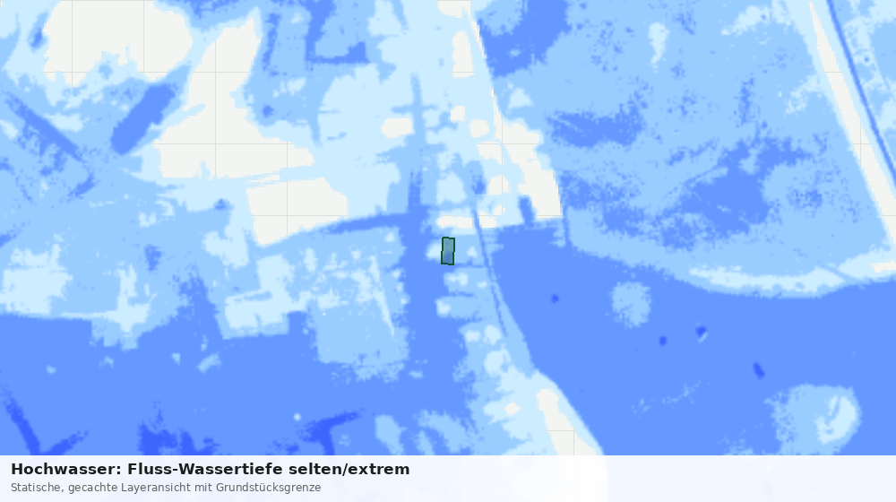 Statische Kartenansicht: Hochwasser: Fluss-Wassertiefe selten/extrem