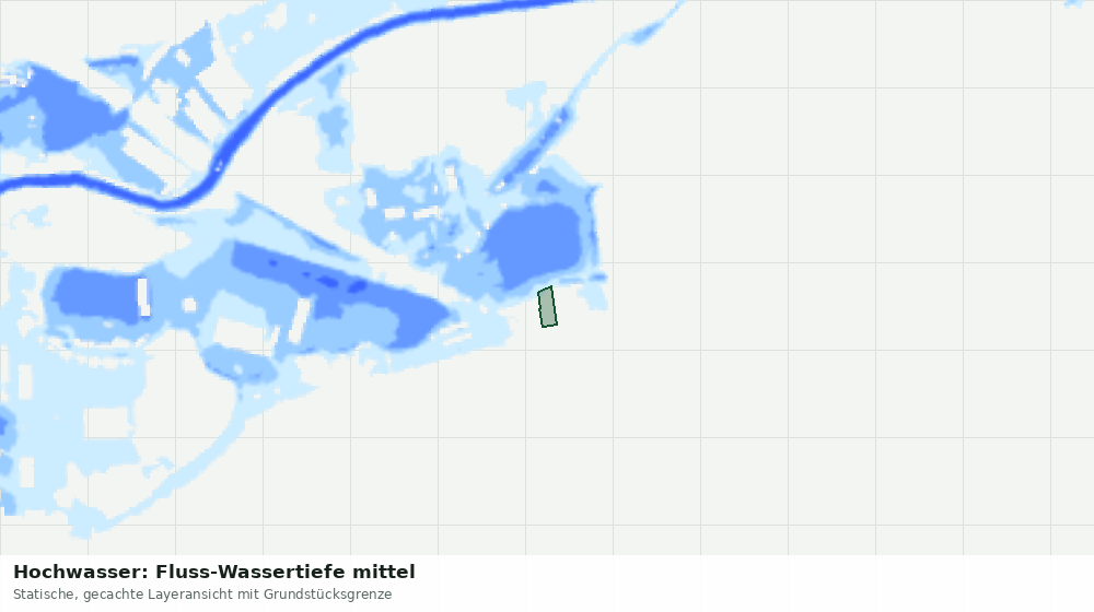 Statische Kartenansicht: Hochwasser: Fluss-Wassertiefe mittel