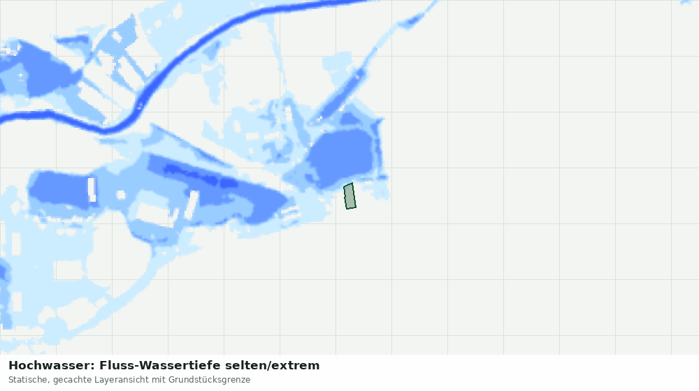 Statische Kartenansicht: Hochwasser: Fluss-Wassertiefe selten/extrem