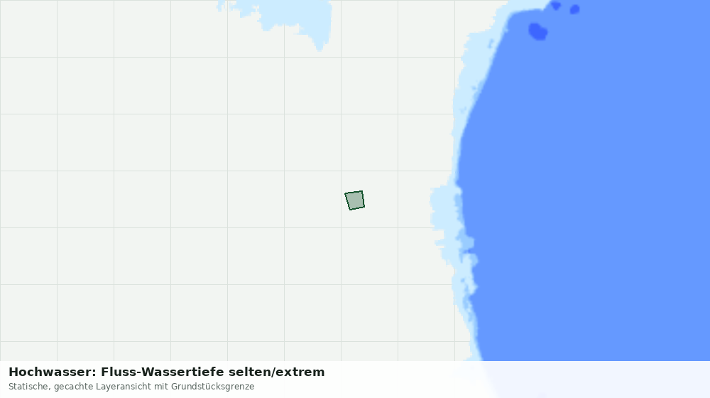 Statische Kartenansicht: Hochwasser: Fluss-Wassertiefe selten/extrem