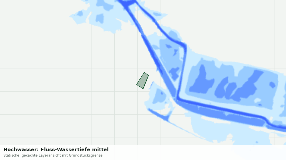 Statische Kartenansicht: Hochwasser: Fluss-Wassertiefe mittel