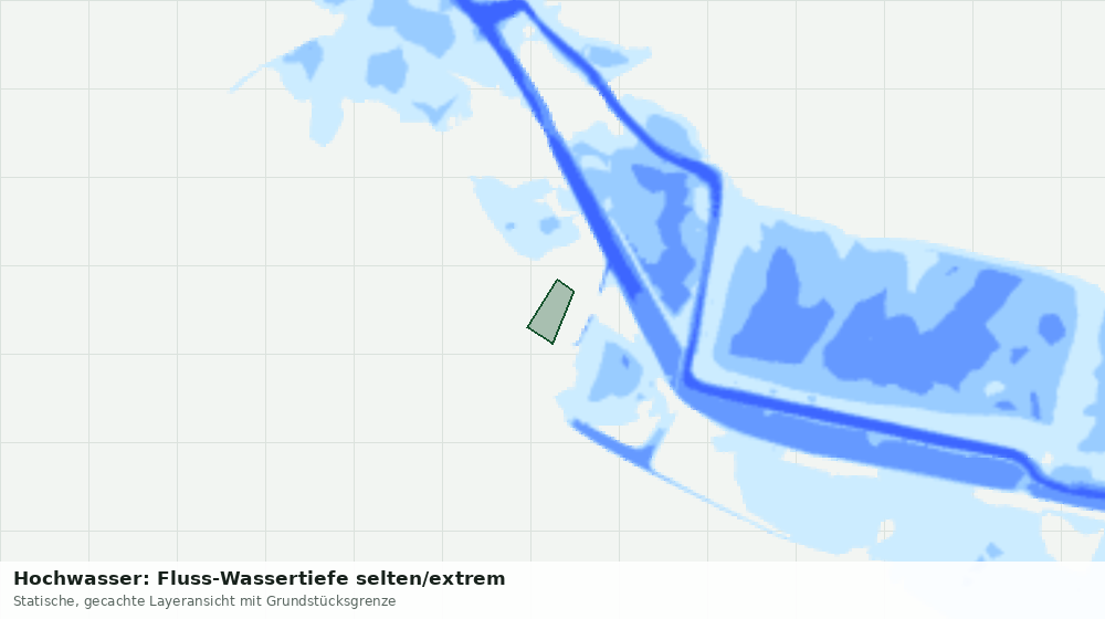 Statische Kartenansicht: Hochwasser: Fluss-Wassertiefe selten/extrem