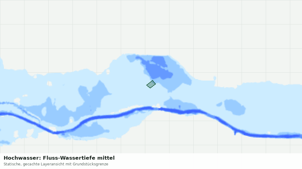 Statische Kartenansicht: Hochwasser: Fluss-Wassertiefe mittel