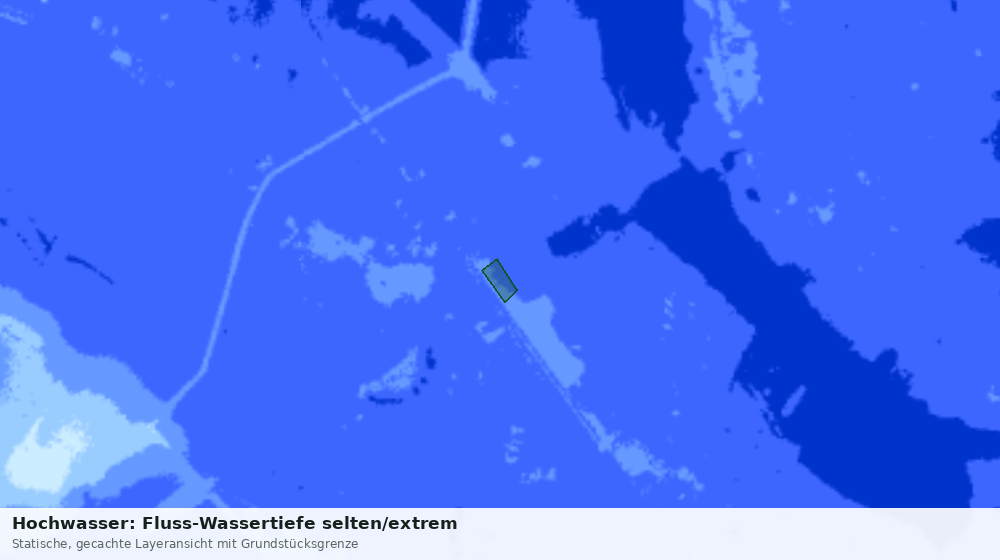 Statische Kartenansicht: Hochwasser: Fluss-Wassertiefe selten/extrem