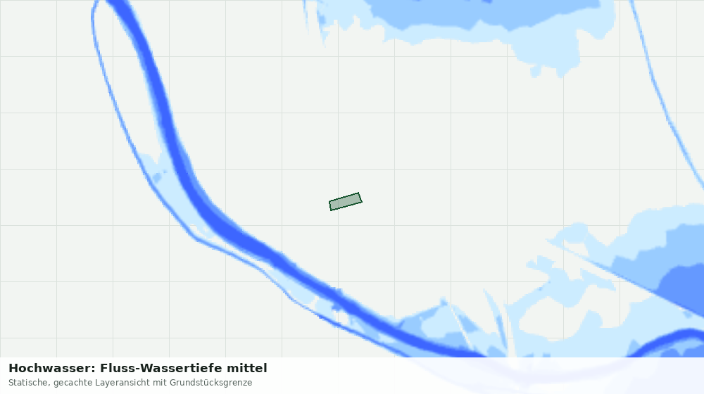 Statische Kartenansicht: Hochwasser: Fluss-Wassertiefe mittel
