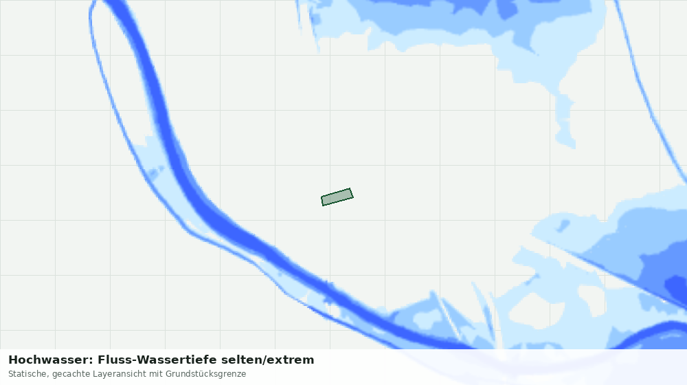 Statische Kartenansicht: Hochwasser: Fluss-Wassertiefe selten/extrem