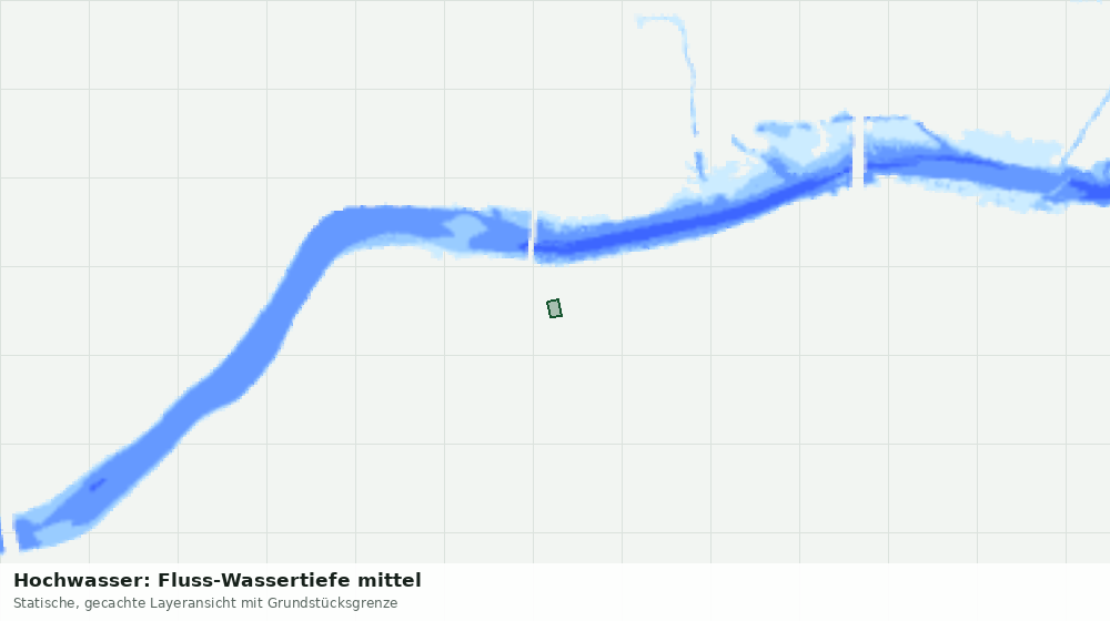 Statische Kartenansicht: Hochwasser: Fluss-Wassertiefe mittel
