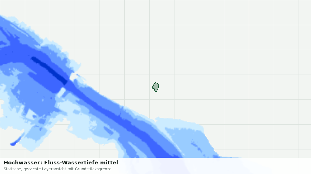 Statische Kartenansicht: Hochwasser: Fluss-Wassertiefe mittel