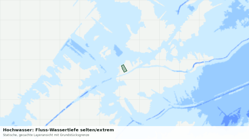 Statische Kartenansicht: Hochwasser: Fluss-Wassertiefe selten/extrem