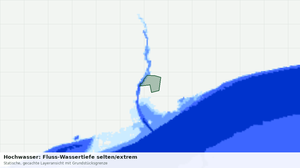 Statische Kartenansicht: Hochwasser: Fluss-Wassertiefe selten/extrem