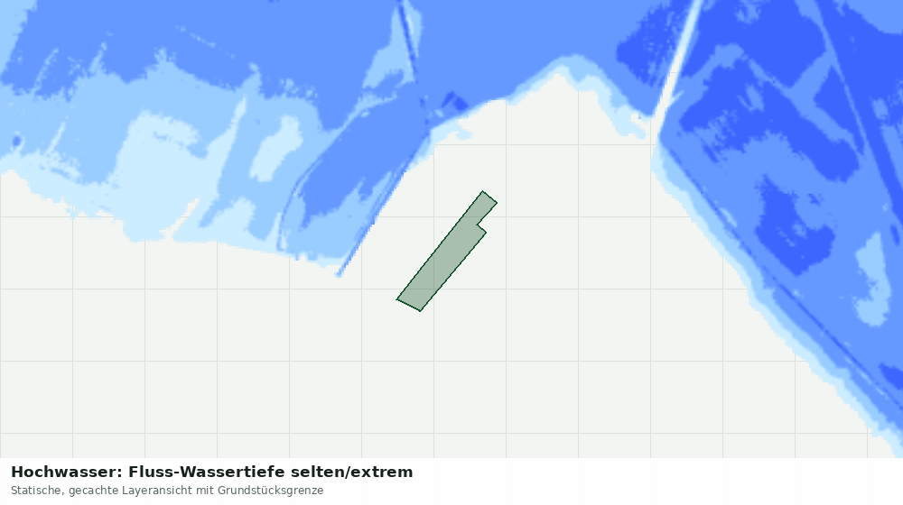 Statische Kartenansicht: Hochwasser: Fluss-Wassertiefe selten/extrem