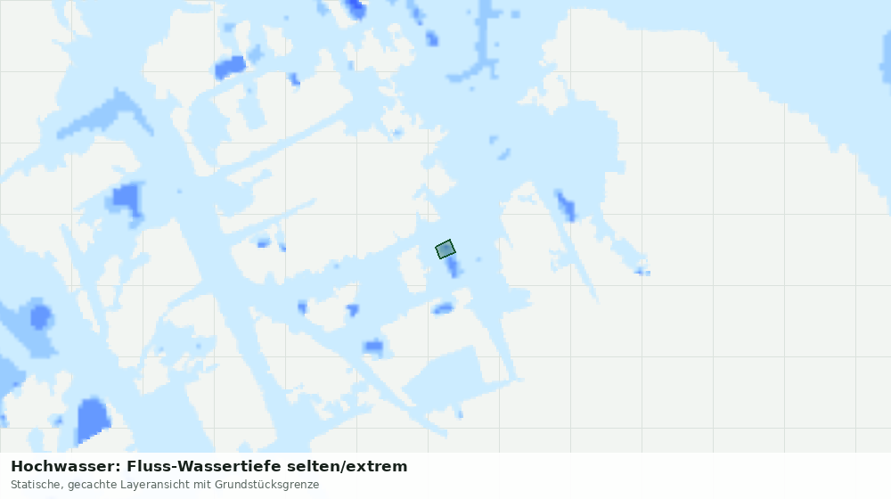Statische Kartenansicht: Hochwasser: Fluss-Wassertiefe selten/extrem