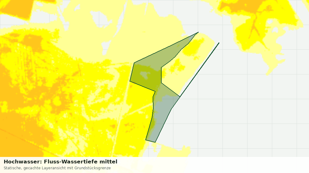 Statische Kartenansicht: Hochwasser: Fluss-Wassertiefe mittel