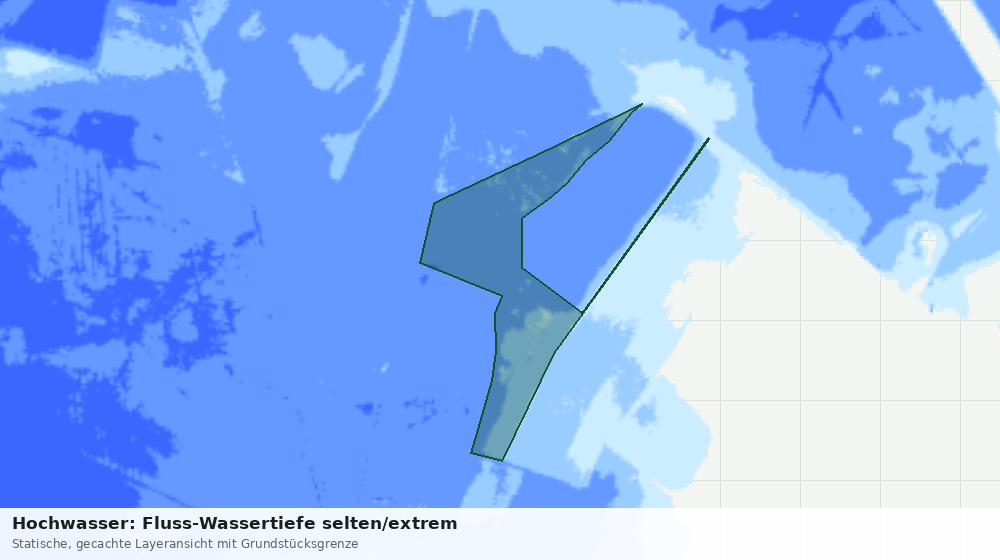 Statische Kartenansicht: Hochwasser: Fluss-Wassertiefe selten/extrem